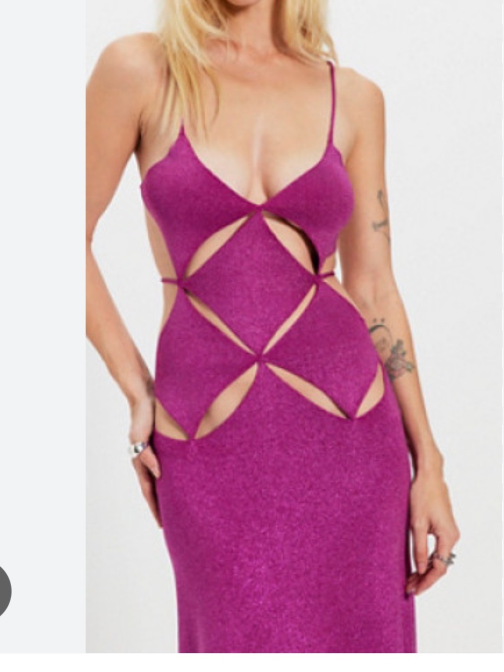 ISO DELFI Cutout Maxi Dress in Magenta